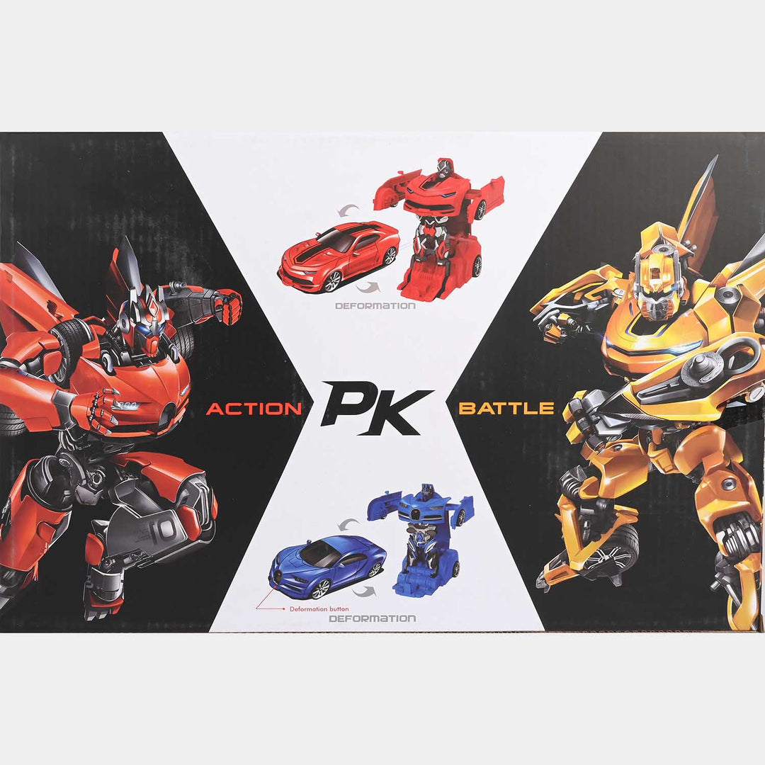 2-in-1 Dual Remote Control Transforming Vehicle Set