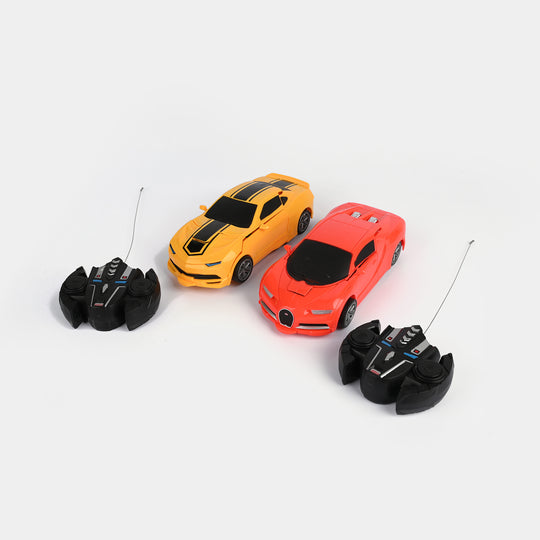 2-in-1 Dual Remote Control Transforming Vehicle Set
