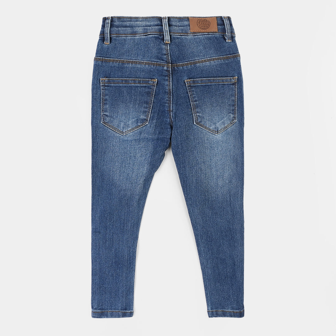 Girls Pants Denim Star Studs-LIGHT BLUE
