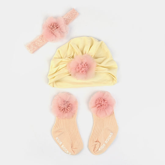 New Born Cap/Hat Set | 3PCs