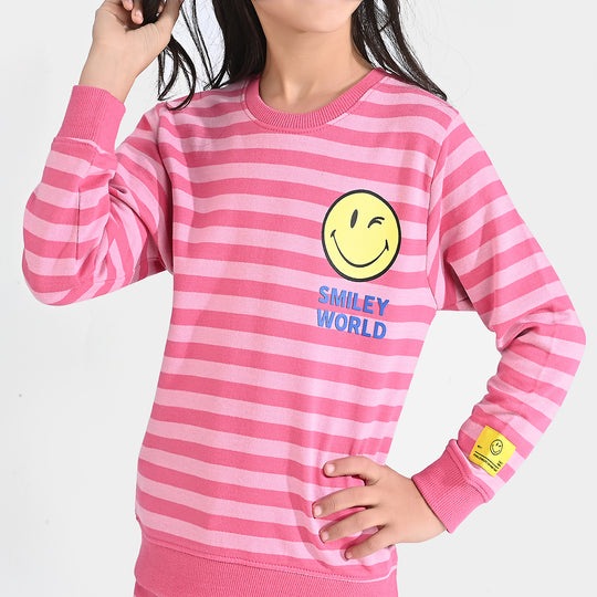 Girls Cotton Terry 2 Piece Suit Smiley World