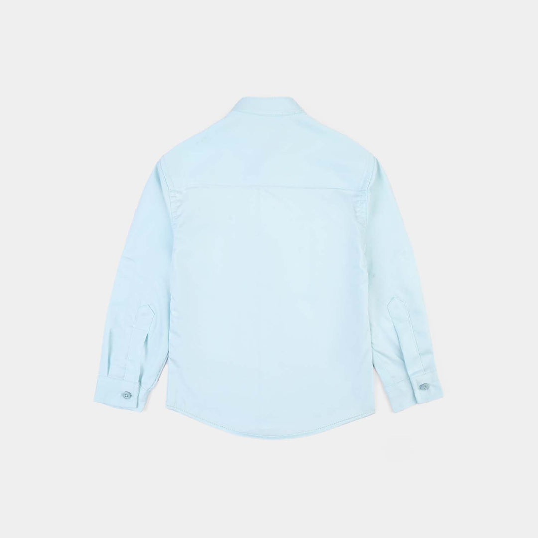 Boys Casual Shirt Bear - SKY BLUE