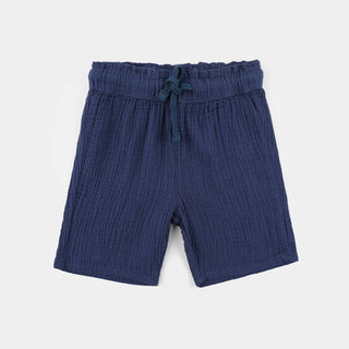 GIRLS Gauze COTTON SHORT MOVE-Blue