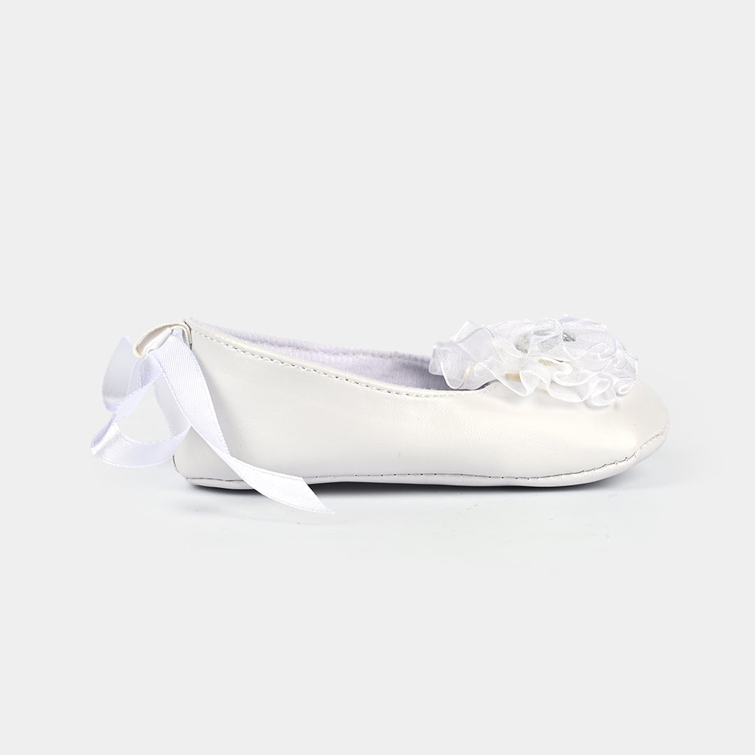 Baby Girl Shoes B-4-White