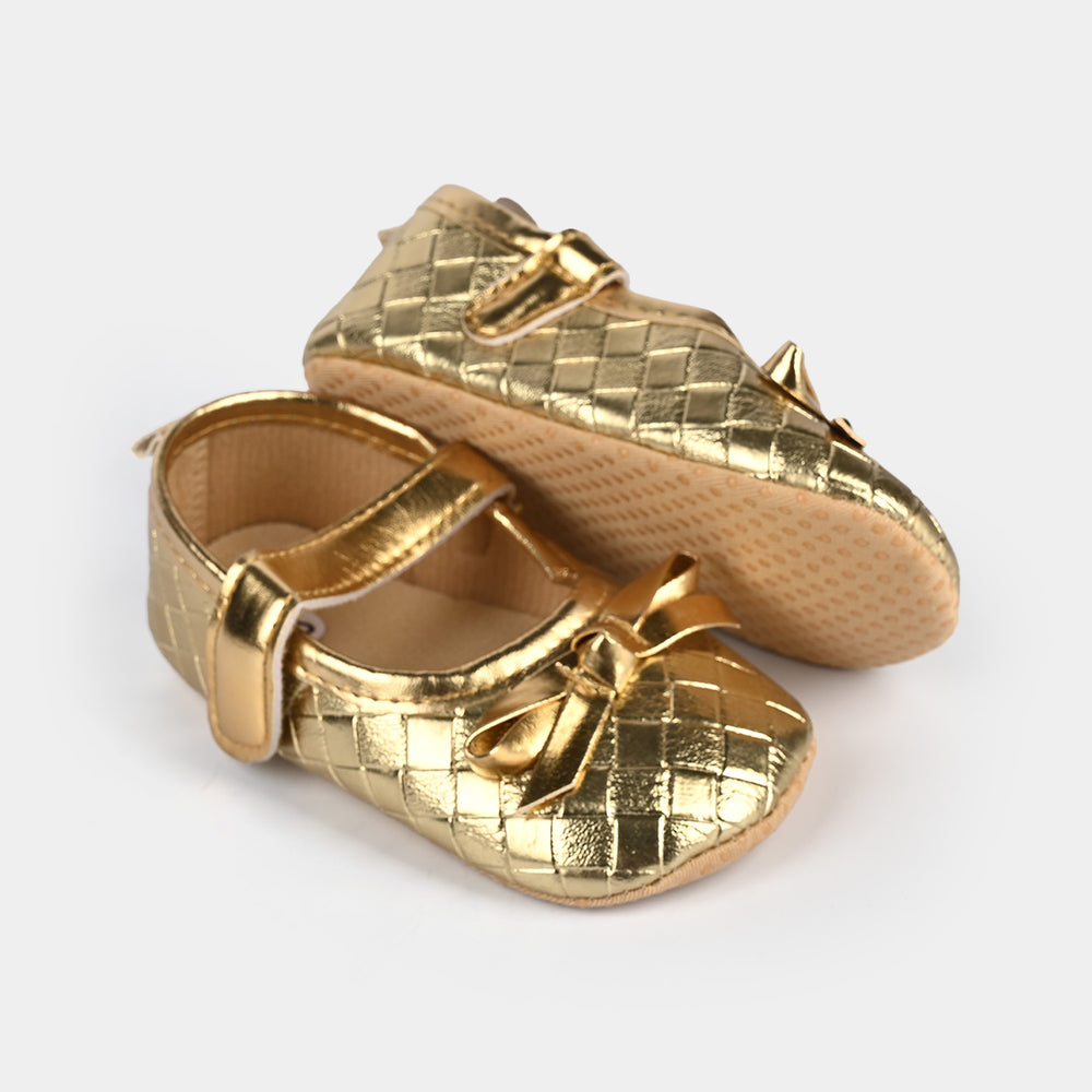 Baby Girl Shoes B-12-Golden