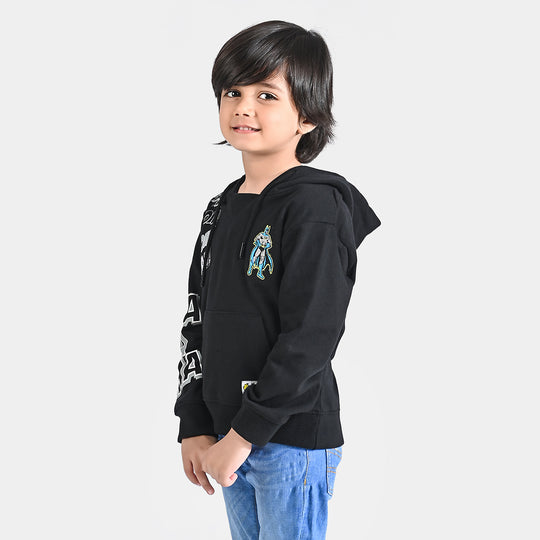 Boys Cotton Terry SweatShirt Boom Wham-Jet Black