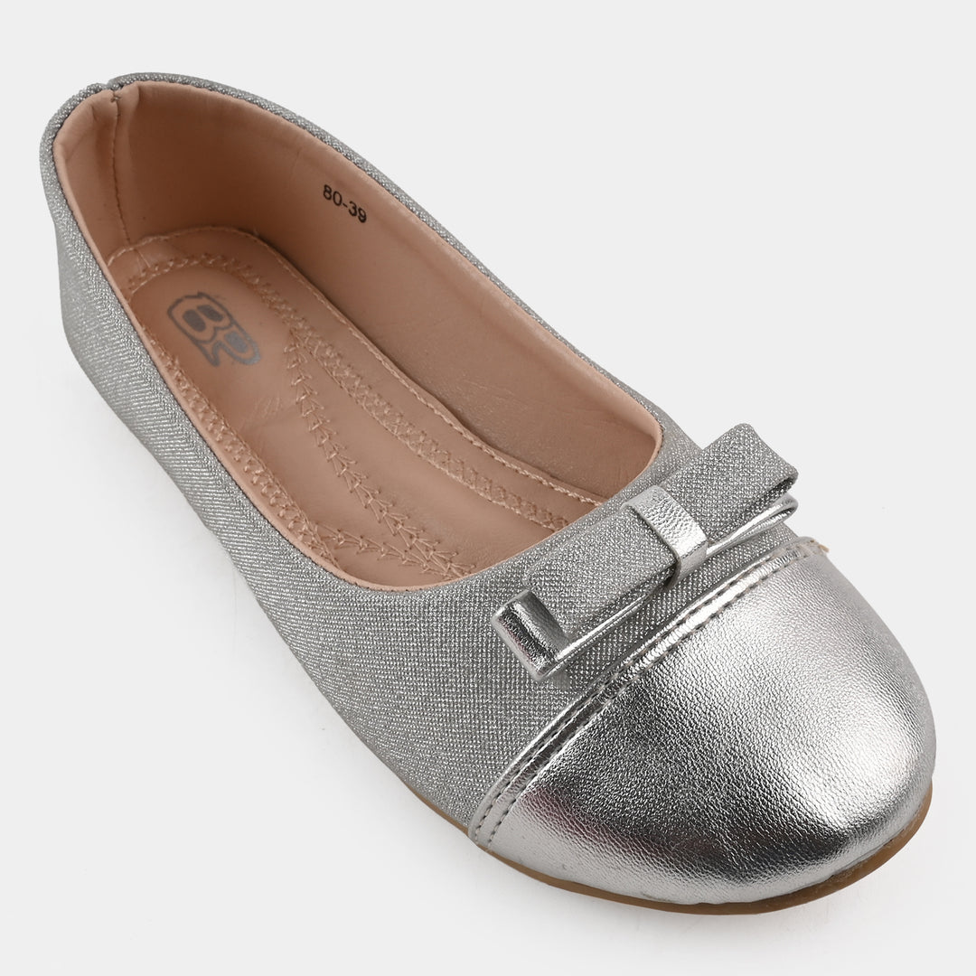 Girls Pumps 80-39-SILVER