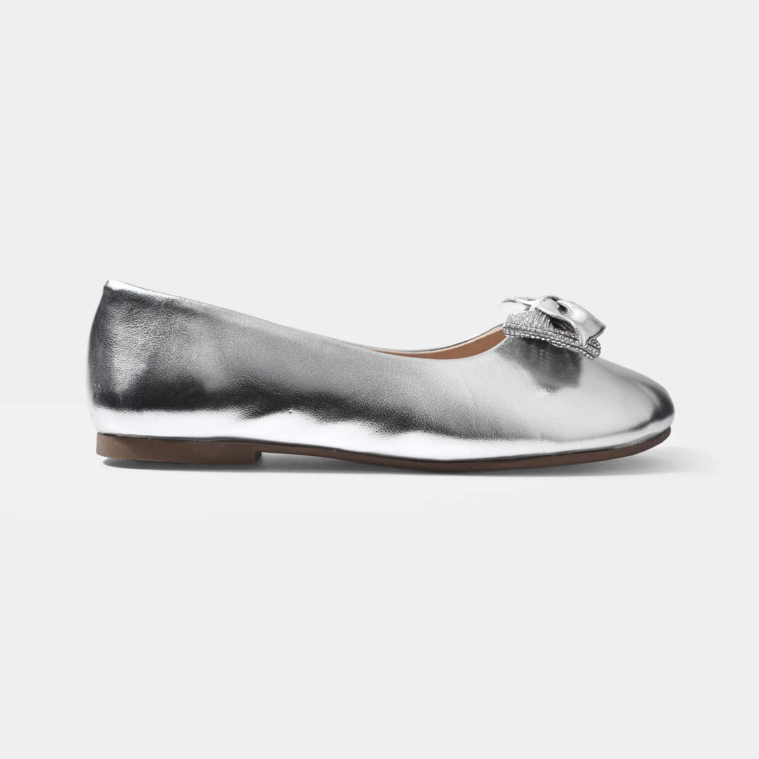 Girls Pumps BS-018-SILVER