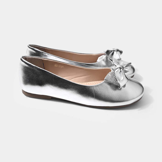 Girls Pumps BS-018-SILVER