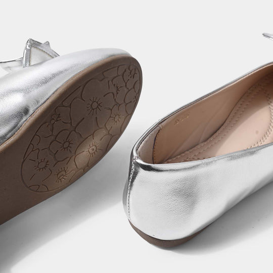 Girls Pumps BS-018-SILVER