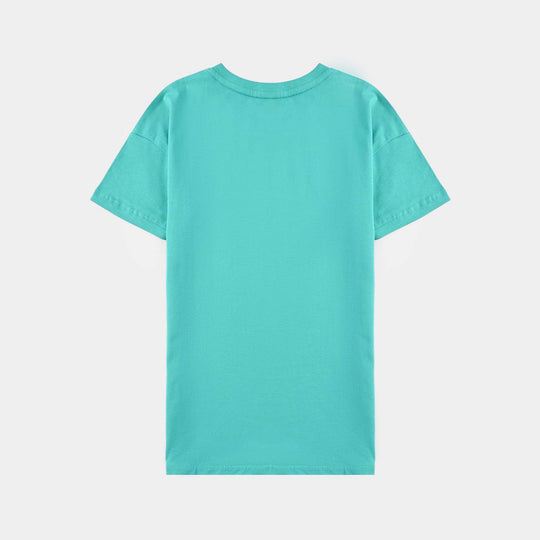 Girls Cotton Jersey T-Shirt H/S Bff Vibes-Turquoise