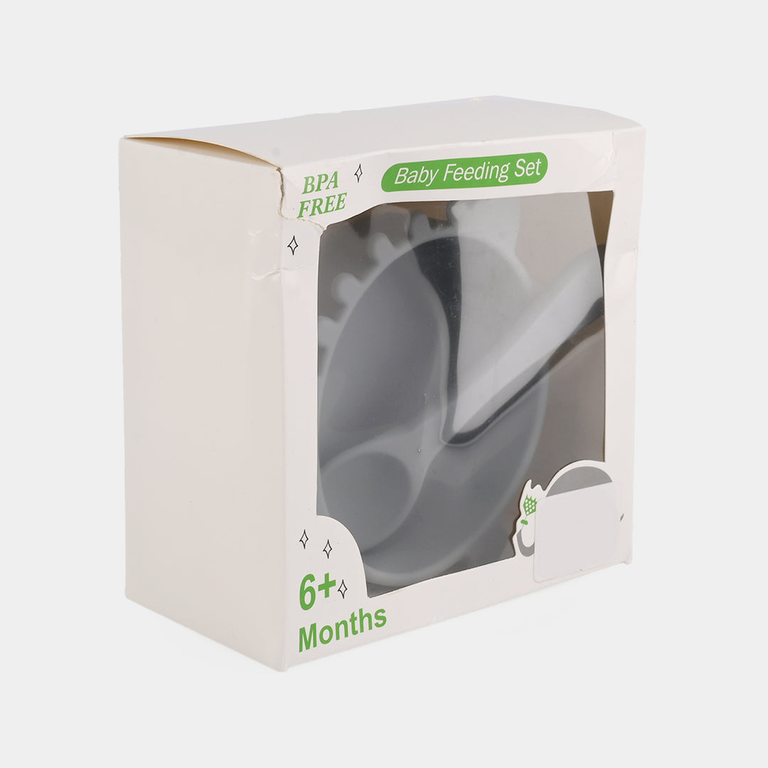 Silicone Baby Feeding Set with Bowl & Spoon
