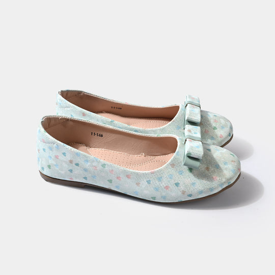 Girls Pumps 11-146-Sea Green