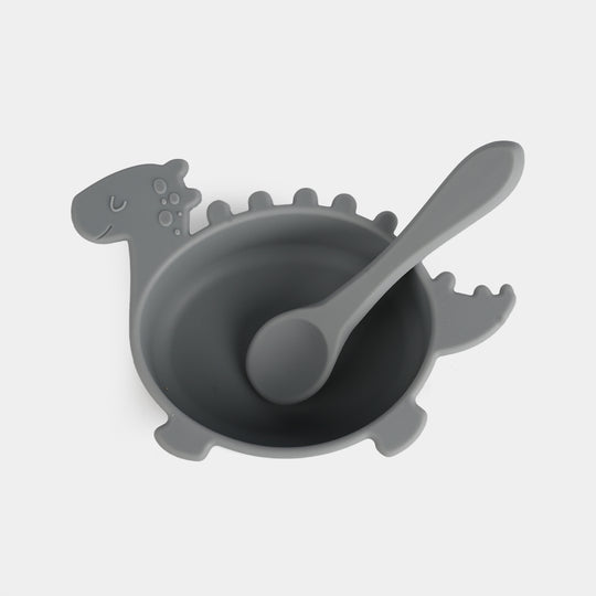 Silicone Baby Feeding Set with Bowl & Spoon
