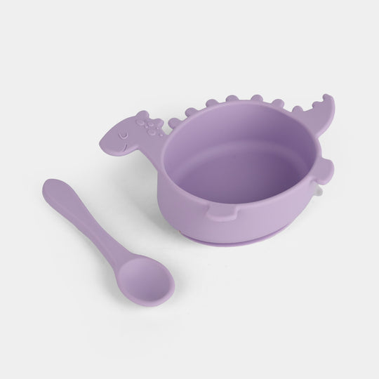 Silicone Baby Feeding Set with Bowl & Spoon