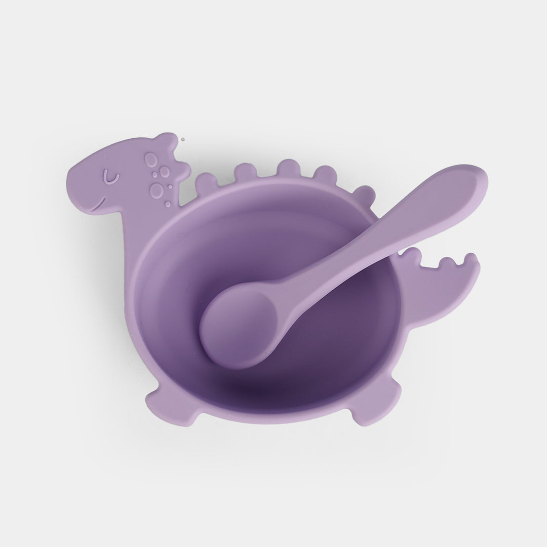 Silicone Baby Feeding Set with Bowl & Spoon