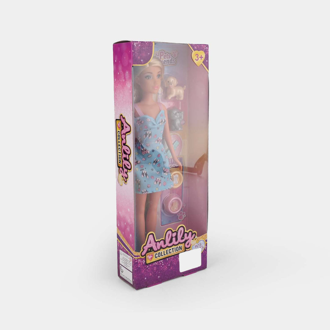 11.5" Lovely Fashion Doll with Accessories Set