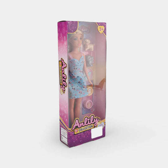 11.5" Lovely Fashion Doll with Accessories Set