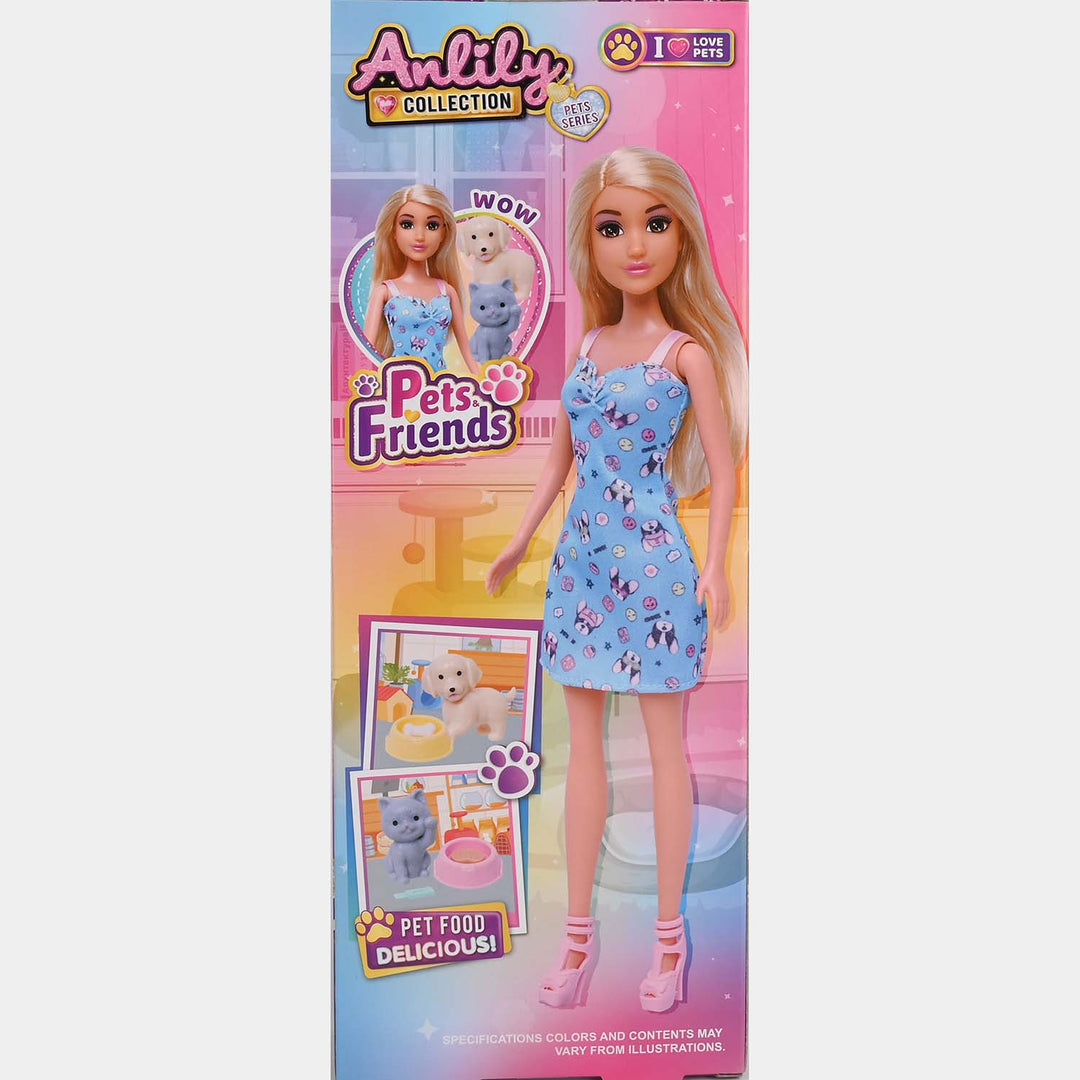 11.5" Lovely Fashion Doll with Accessories Set