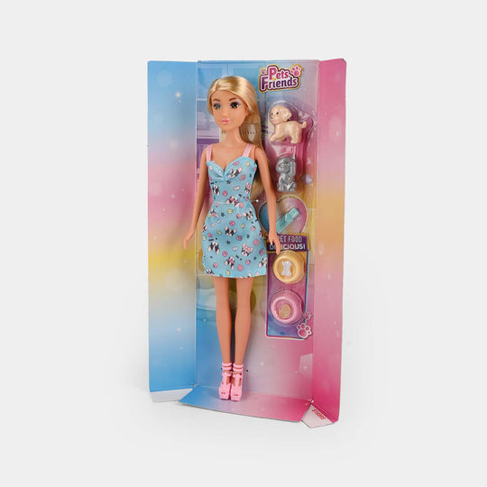 11.5" Lovely Fashion Doll with Accessories Set