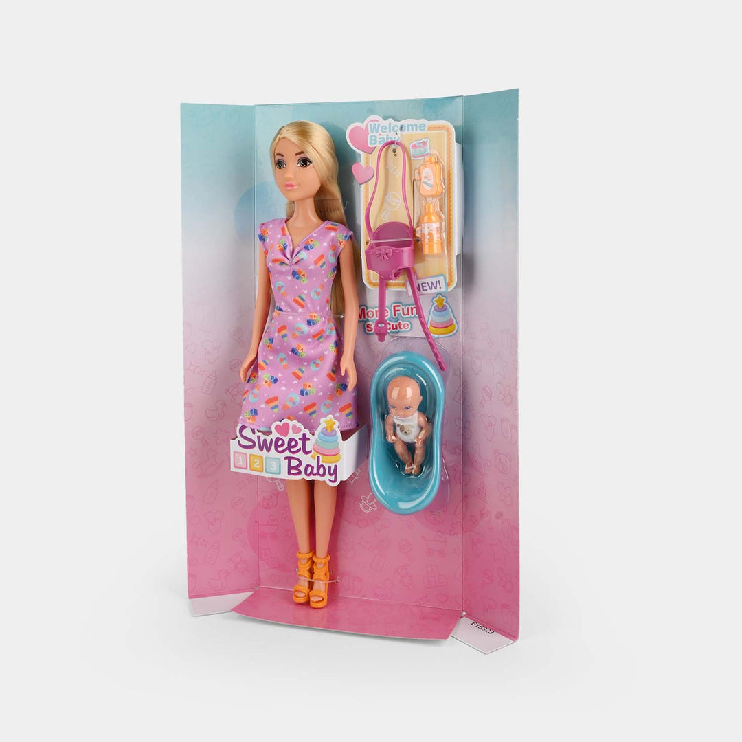 11.5" Lovely Fashion Doll with Accessories Set
