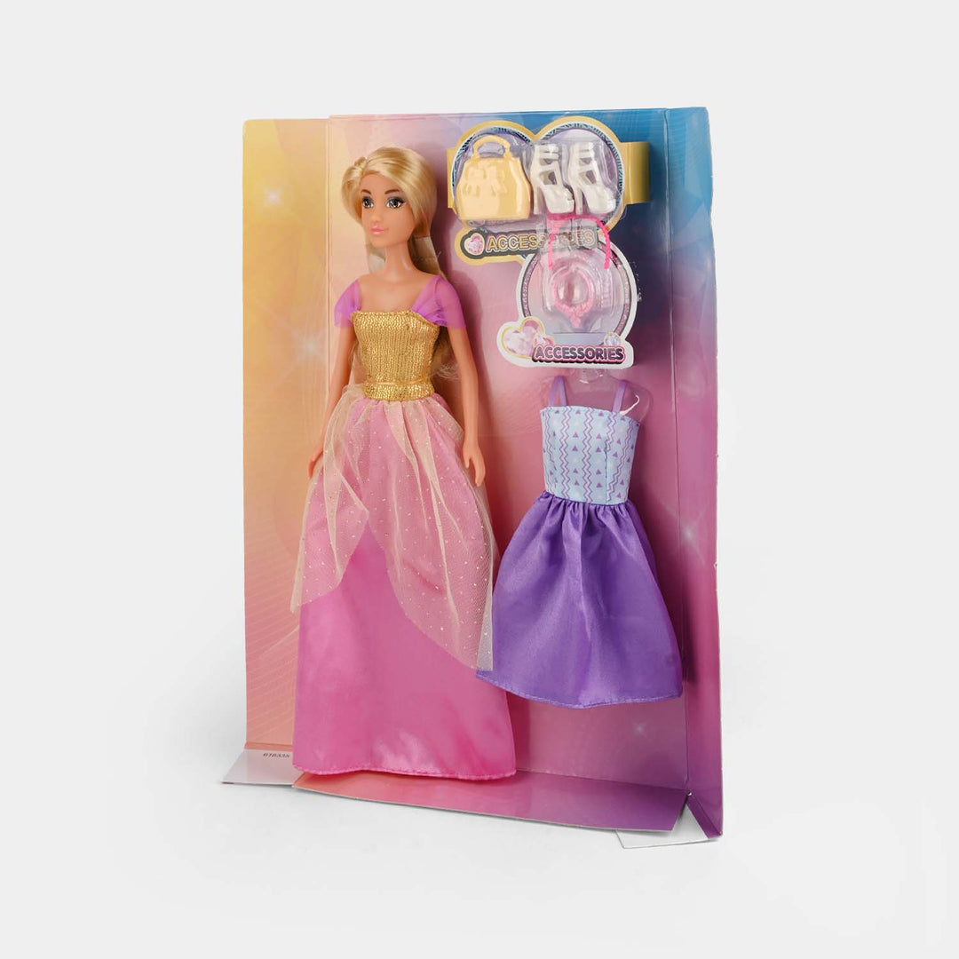 11.5" Lovely Fashion Doll with Accessories Set