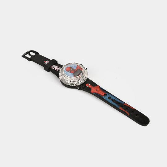 Kids Round Dial Spinning Wrist Watch with Light & Sound
