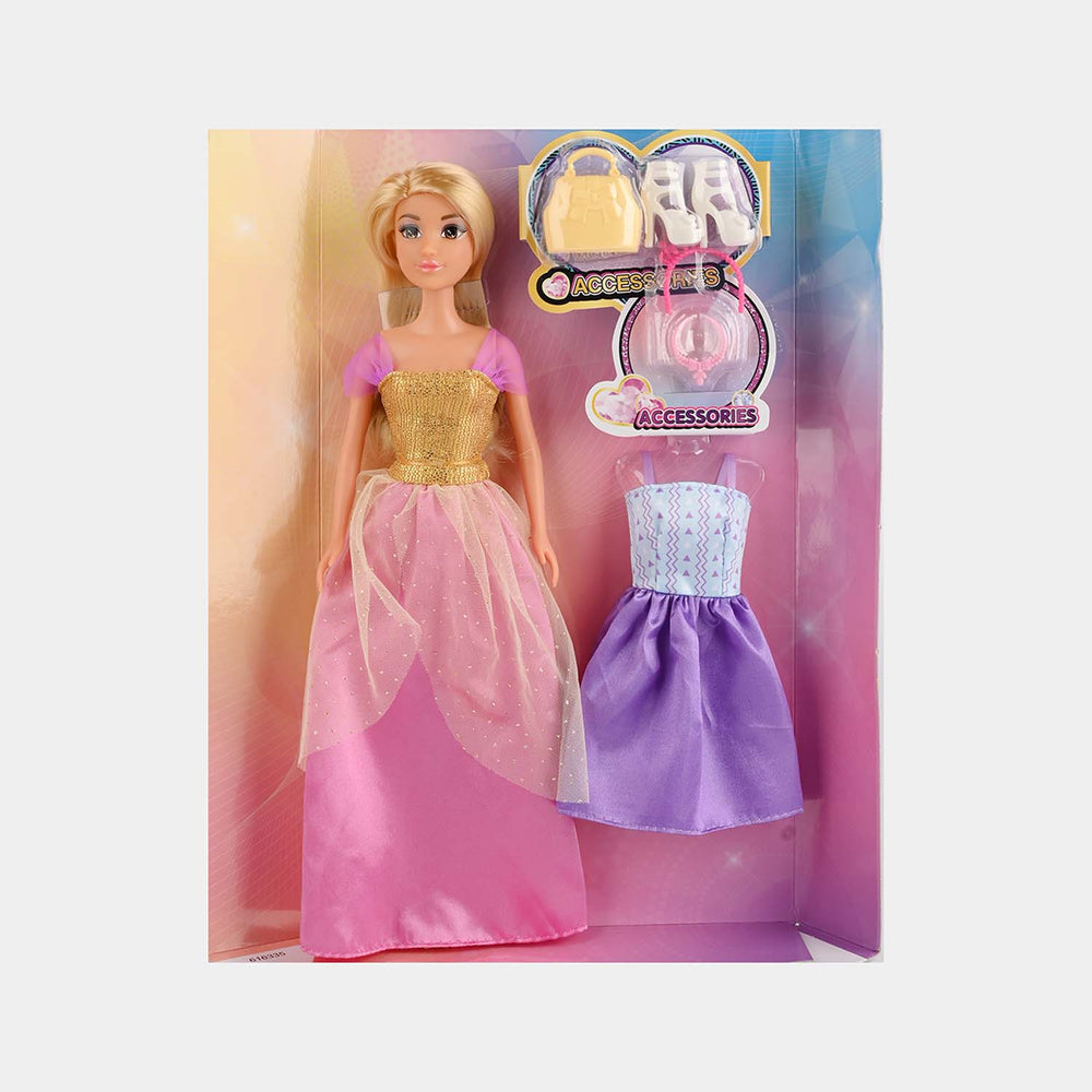 11.5" Lovely Fashion Doll with Accessories Set