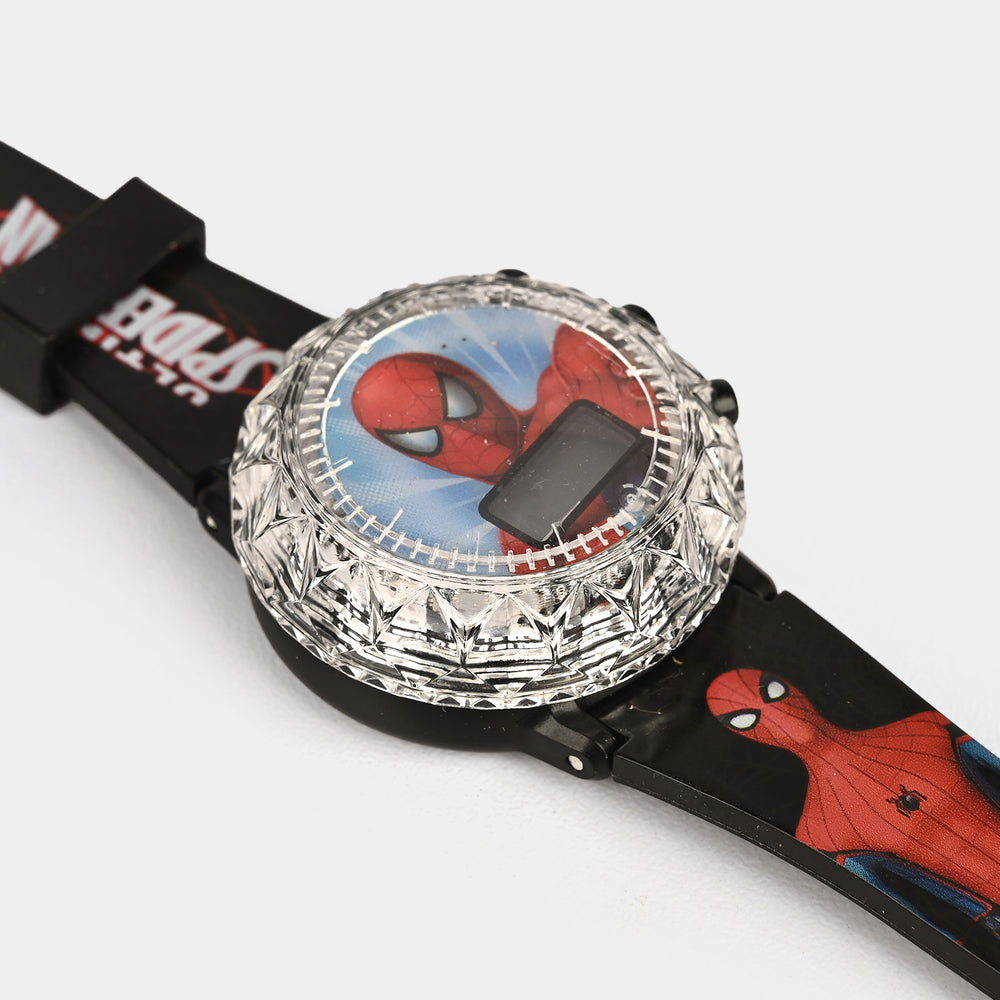 Kids Round Dial Spinning Wrist Watch with Light & Sound