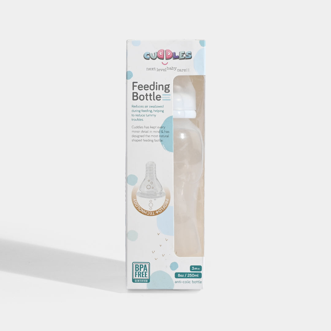 Cuddles Feeding Bottle 250ML - White