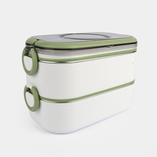 Stainless Steel 2-Layer Lunch Box for Kids