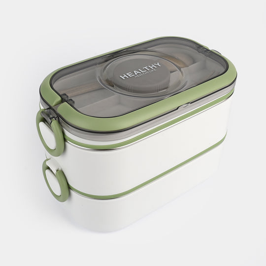 Stainless Steel 2-Layer Lunch Box for Kids