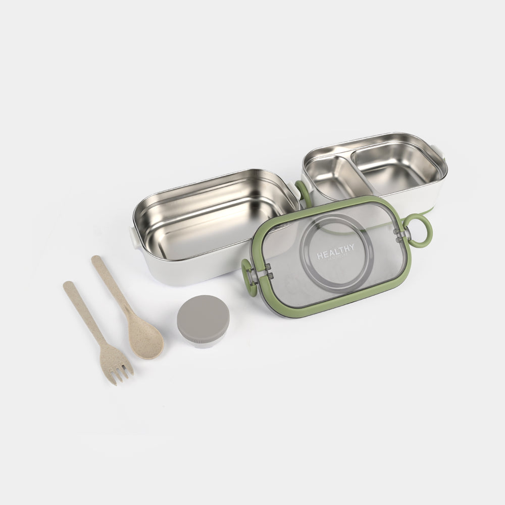 Stainless Steel 2-Layer Lunch Box for Kids