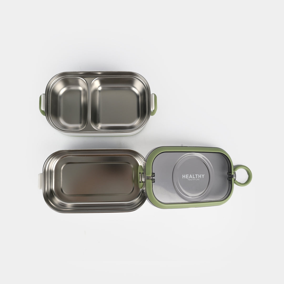 Stainless Steel 2-Layer Lunch Box for Kids