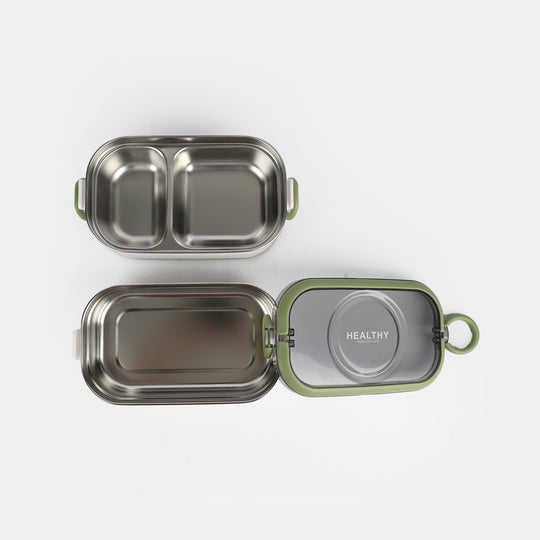 Stainless Steel 2-Layer Lunch Box for Kids