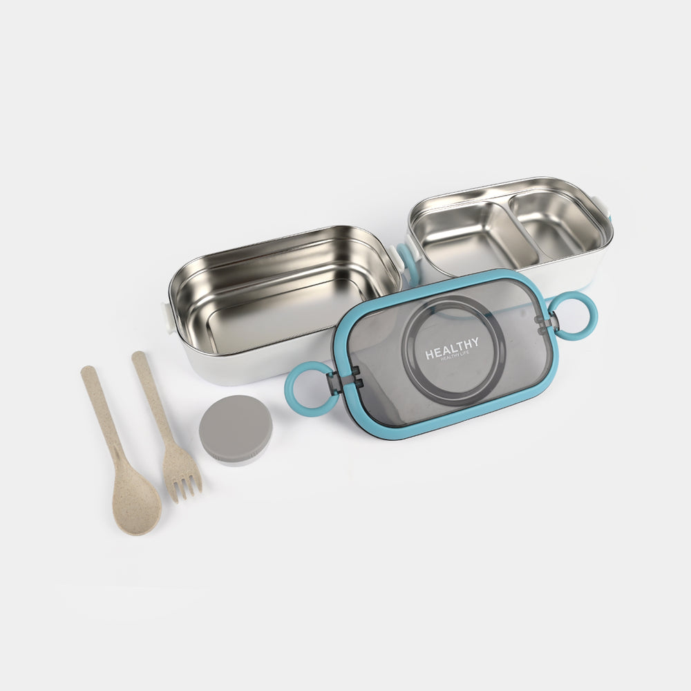 Stainless Steel 2-Layer Lunch Box for Kids