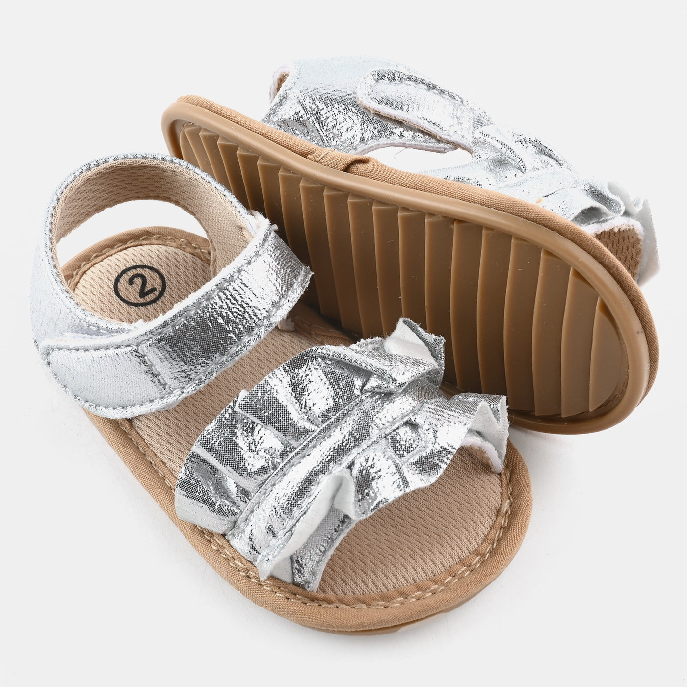 Baby Girls Shoes C-825-SILVER