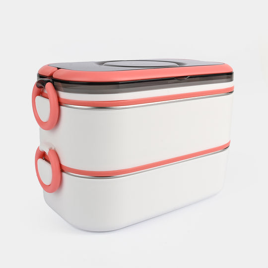 Stainless Steel 2-Layer Lunch Box for Kids