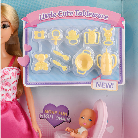 11.5" Lovely Fashion Doll with Accessories Set