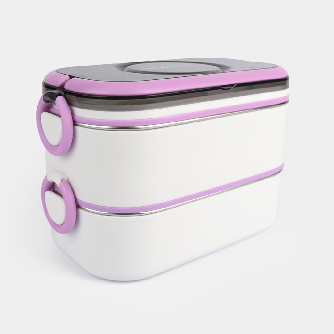 Stainless Steel 2-Layer Lunch Box for Kids