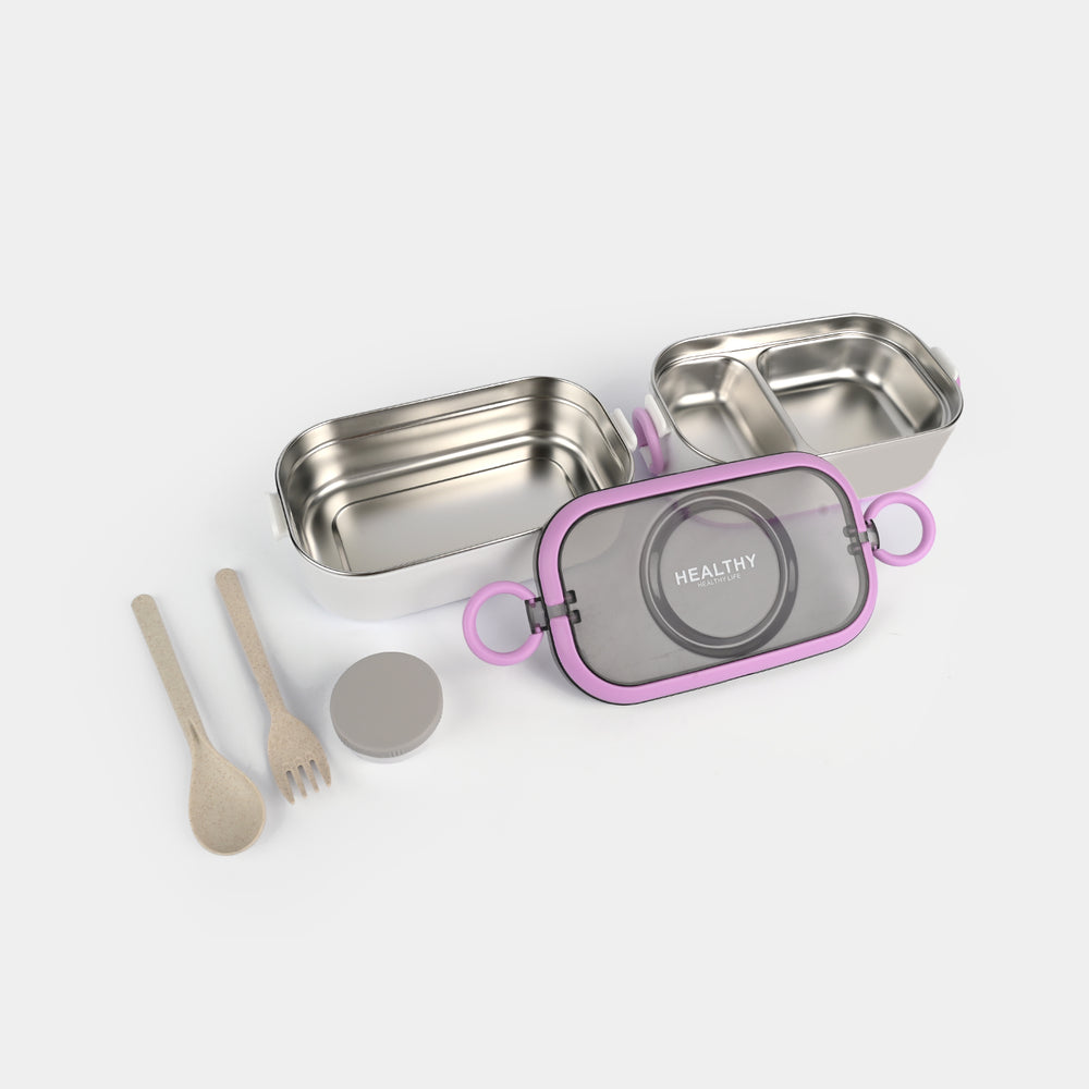 Stainless Steel 2-Layer Lunch Box for Kids