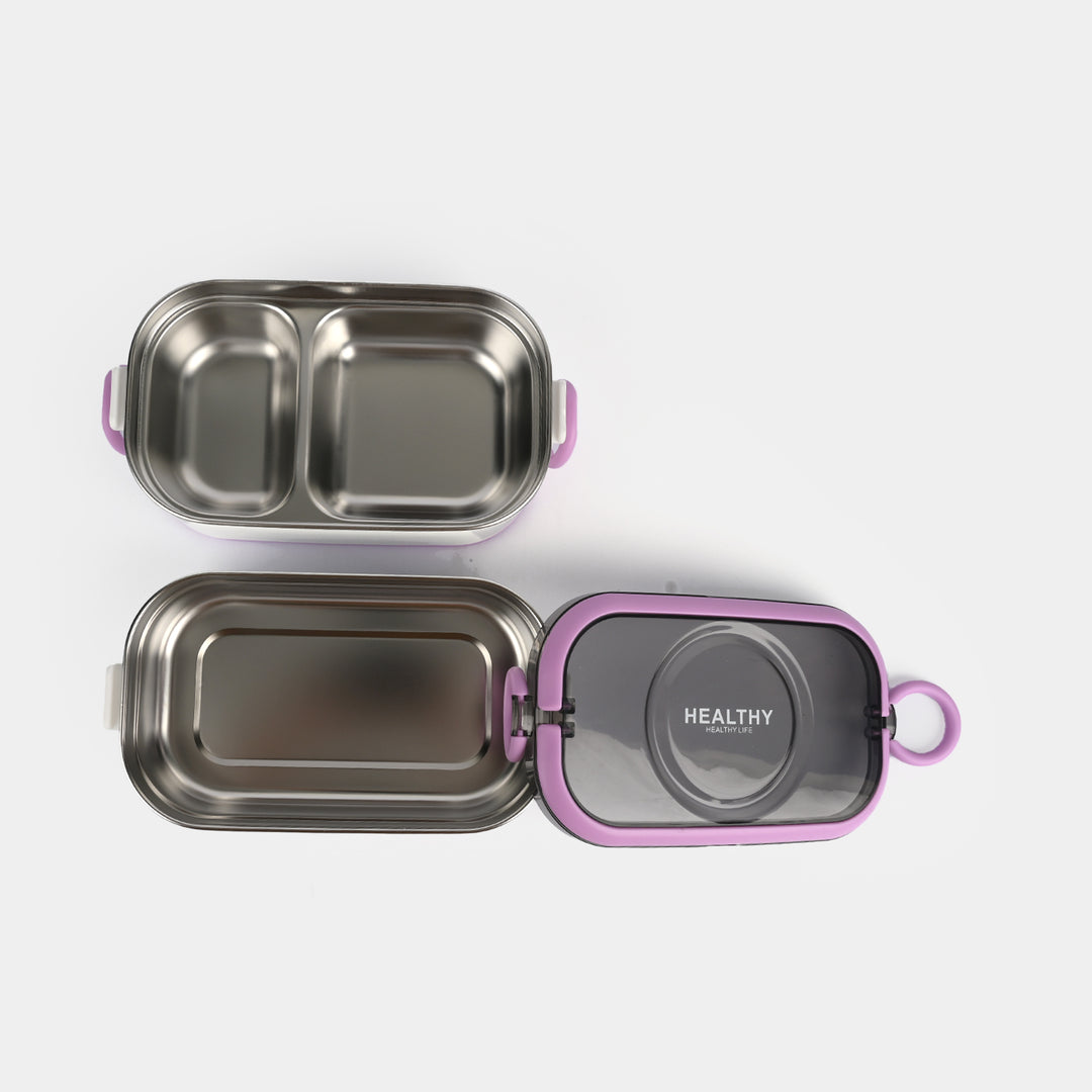 Stainless Steel 2-Layer Lunch Box for Kids