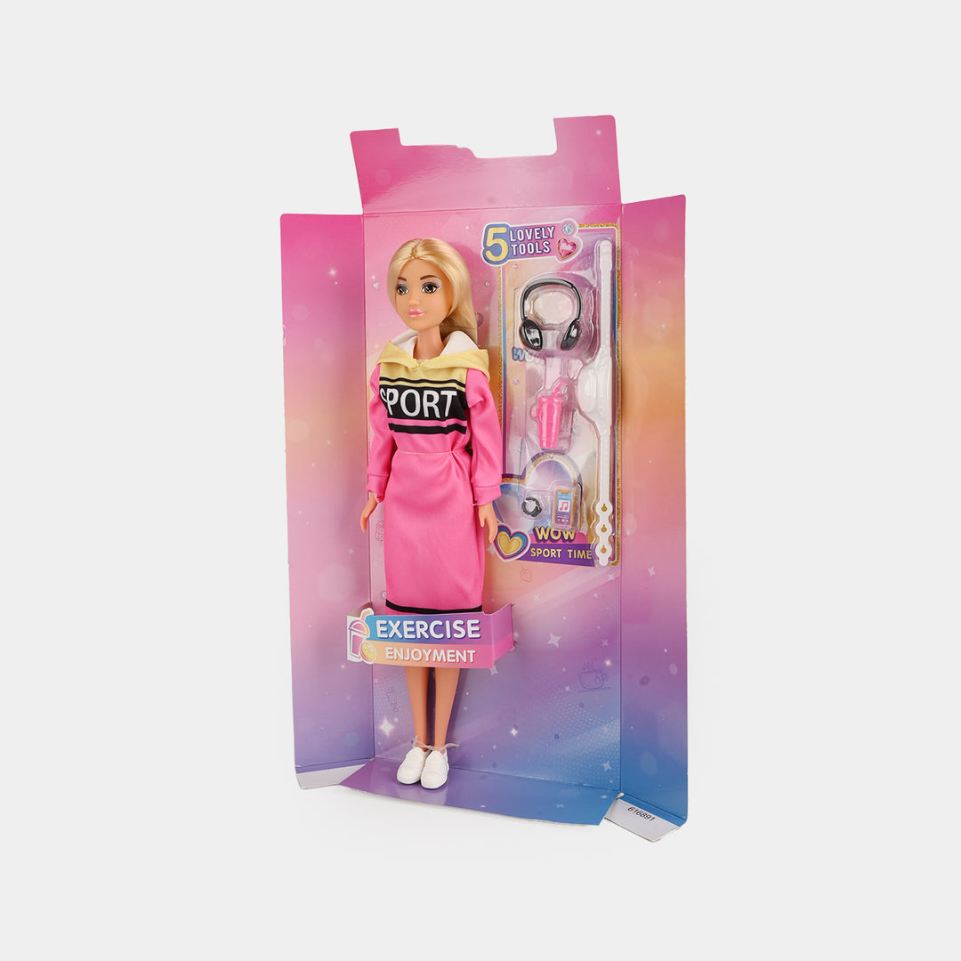 11.5" Lovely Fashion Doll with Accessories Set