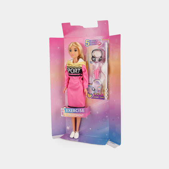 11.5" Lovely Fashion Doll with Accessories Set