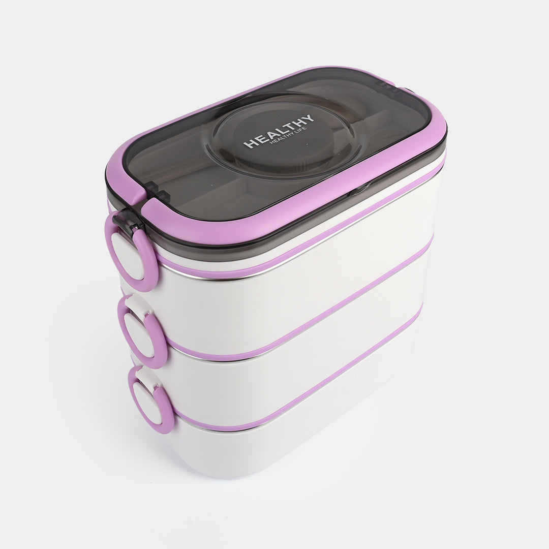 Stainless Steel 3-Layer Lunch Box for Kids