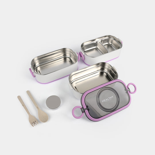 Stainless Steel 3-Layer Lunch Box for Kids