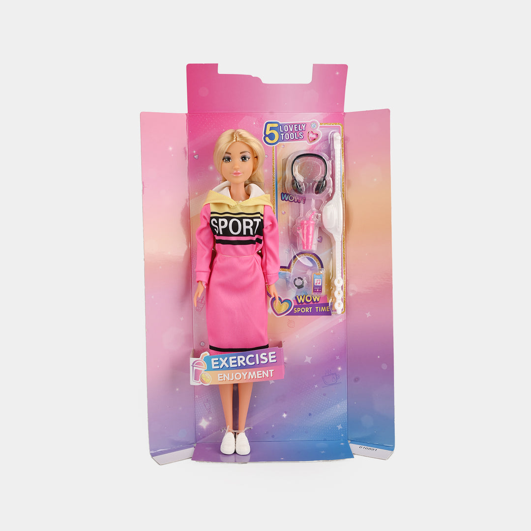 11.5" Lovely Fashion Doll with Accessories Set