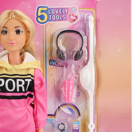 11.5" Lovely Fashion Doll with Accessories Set