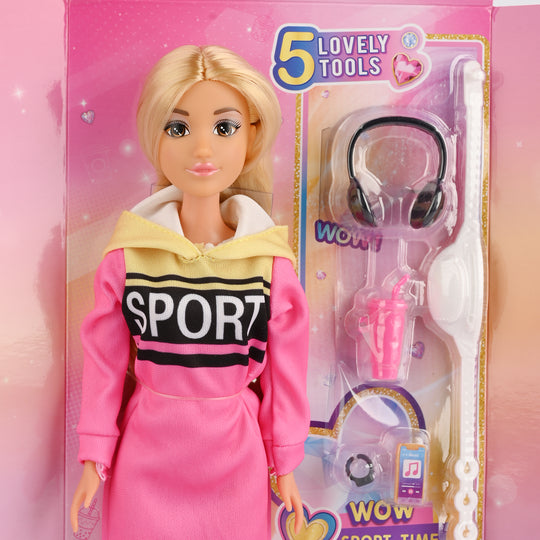 11.5" Lovely Fashion Doll with Accessories Set