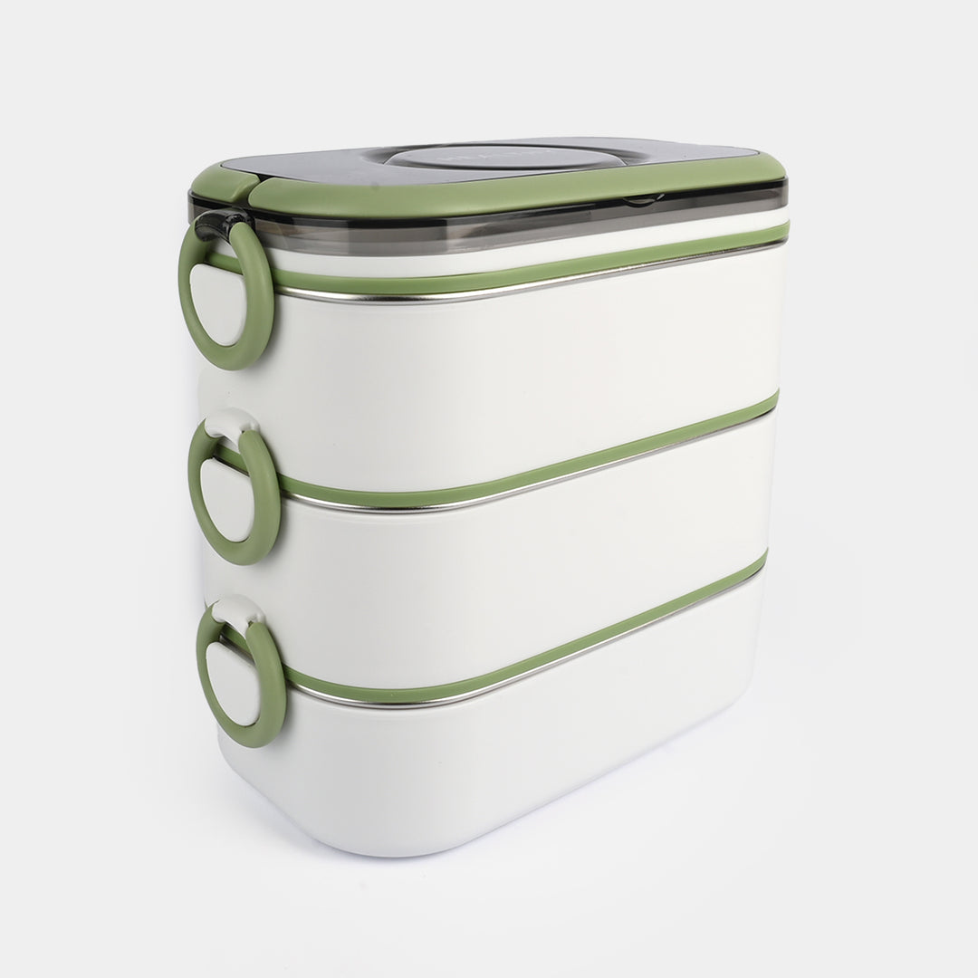 Stainless Steel 3-Layer Lunch Box for Kids